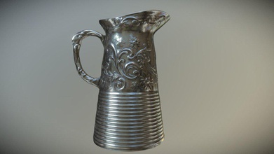 decorato in metallo jar - modello 3d ggi 453a512 prova ornato vaso fatto di divertimento e 3d print model - Mito3D