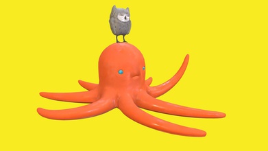 owl octopus - 3d model julian chelo julianchelo 58754b1 3d print model - Mito3D