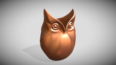 owl vase - kaufen royalty free 3d Modell marat f995d6f Eule Gesicht ready 3d-drucken 3d print model - Mito3D