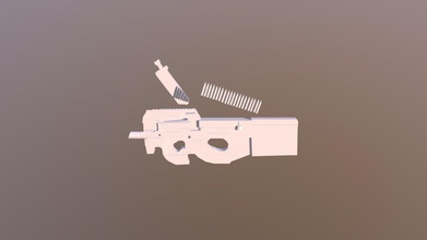 p90 gun - 3d model lukey901 f92df3f machine 3d print model - Mito3D