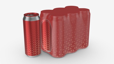embalaje estándar de seis cerveza latas refresco - comprar libre derechos autor del modelo 3d hq3dmod aivisastics c378ff9 3d print model - Mito3D