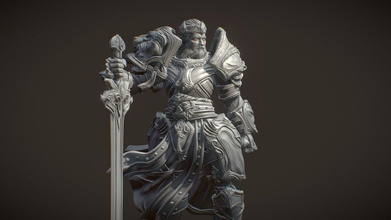 paladins dawn itrek presupported - buy royalty free 3d model nerikson sculpt armor fighter 3dprintable miniature 3dprinted paladin 3dprinting cape holy divine character 3dprint sword knight 3d print model - Mito3D
