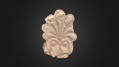 Palmette antefix at166 3d Modell Nemea Center Nemeacenter 017b8bb 3d print model - Mito3D