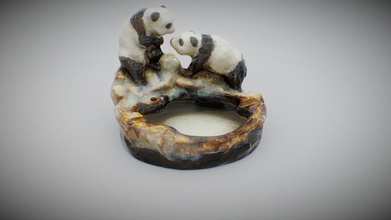 panda ashtray - download free 3d model hunnu culture heritage digital center hunnudigital 87bd2d5 3d print model - Mito3D
