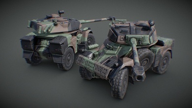 Panhard aml 90 France camouflage 3d modèle tsb3dmodels b4bdd16 3d print model - Mito3D