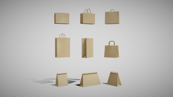paper bag pack - 9 1 buy royalty free 3d model nima h3ydari96 stl food toon set packaging indie prop shopping craft market obj collection cardboard gamedev fbx package handbag indiedev unrealengine carry recycled customer containter unity unity3d cartoon asset game blender lowpoly low stylized fantasy shop gameready environment shopper noai 3d print model - Mito3D
