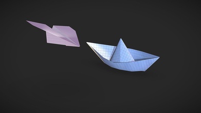 carta nave aereo origami acquistare royalty gratuito 3d modello sanya laneev lansvision2 b404448 3d print model - Mito3D