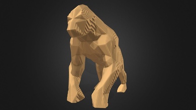 paramatic gorilla - buy royalty free 3d model jambul agungnurani ac2ae21 3d print model - Mito3D