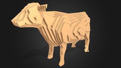 parametric cow - buy royalty free 3d model jambul agungnurani 3665f09 3d print model - Mito3D