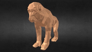 parametric monkey - buy royalty free 3d model jambul agungnurani 221786e 3d print model - Mito3D
