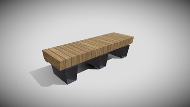 park bench 06 - buy royalty free 3d model lugaria c2f5502 3d print model - Mito3D