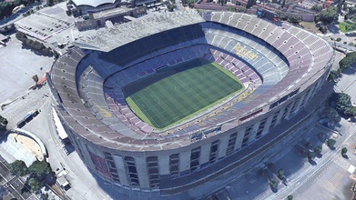 part1 Lager Neu Fußball Stadion Barcelona Spanien Kaufen Lizenzgebühren frei 3d Modell libanciel Sport Photogrammetrie Europa Spiel 3d print model - Mito3D
