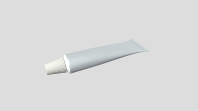 paste tube - buy royalty free 3d model edplus 22605c8 subdivision level 2 mirrored textures 32 x three colors texture white dark grey yellowish materials 3 tip top formats stl obj fbx dae x3d origin located middle-center polygons 22796 vertices 11562 hope you enjoy 3d print model - Mito3D