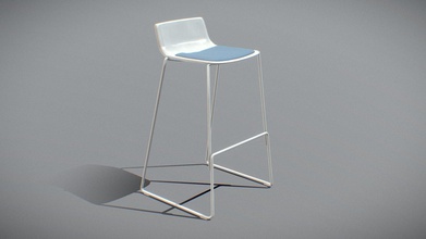 pato stool-model 4310 v-02-white painted - buy royalty free 3d model sr surajrai18sr dff128b chair ready virtualreality vr augmented reality ar games other render enginesthis lowpoly equipped 4k resolution texturesthe pbr maps includes- albedo roughness metallic normal 3d print model - Mito3D