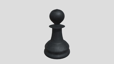 pedone nero - scarica gratis 3d modello rawdom c7fb724 semplice pedina di scacchi non c'lods texture 4k, si spera mettere insieme se può fare a pezzi 3d print model - Mito3D