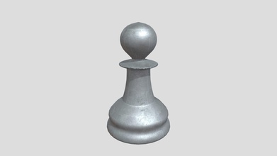 pedone bianco - scarica gratis 3d modello rawdom fd566d0 semplice pedina di scacchi non c'lods texture 4k, si spera mettere insieme se può fare a pezzi 3d print model - Mito3D