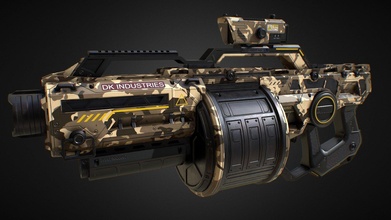 pbr grenade launcher cammo skin 2 - buy royalty free 3d model dmitrii kutsenko kutcenko 3639120 3d print model - Mito3D