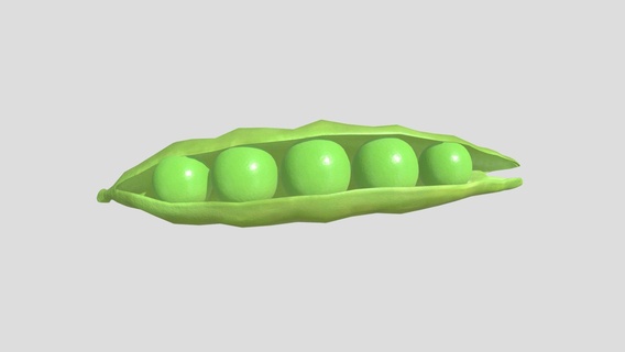pea - buy royalty free 3d model 3dlowpoly supermarket realistic kitchen vegetable greens lowpoly poly gameready healthy-food 3d print model - Mito3D