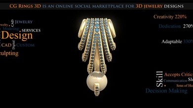pendentif perle 3d goujat modèle cg anneaux cgrings3d 35962f3 3d print model - Mito3D