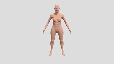 personaje femenino - download free 3d model arturoameza 20627e1 3d print model - Mito3D