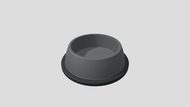 pet bowl - buy royalty free 3d model edplus 5f2ec28 subdivision level 1 non-mirrored textures 32 x two colors texture grey black materials formats stl obj fbx dae x3d origin located bottom-center polygons 12170 vertices 6082 hope you enjoy 3d print model - Mito3D