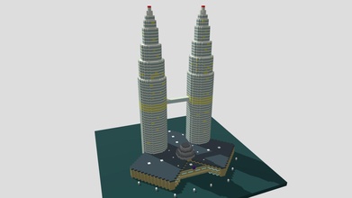 petronas towers voxel - download free 3d model konradbartecki 09c4dc2 3d print model - Mito3D