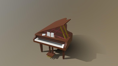 pianoforte coda - 3d model golatellaluciana d4900ac 3d print model - Mito3D