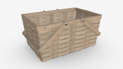 picnic wicker basket handles - buy royalty free 3d model hq3dmod aivisastics ac3a221 3d print model - Mito3D