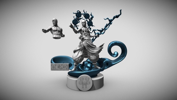 piece - enel buy royalty free 3d model ronnie yonk stl school caracter figure miniature diorama 3dprinting statue manga actionfigure resin bandai voltage anime onepiece ender3 zeroenel 3d print model - Mito3D