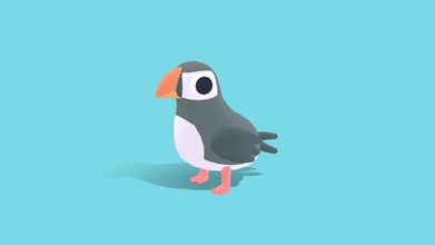 piff puffin - quirky series buy royalty free 3d model polydactyl omabuarts 0e55b52 3d print model - Mito3D