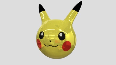 pikachu face - download free 3d model yovanny240 b3fb1cb 3d print model - Mito3D