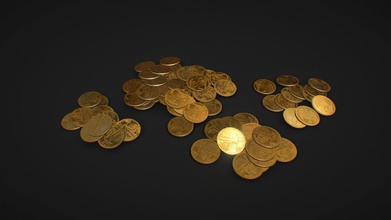 piles gold coins - buy royalty free 3d model steele steelefrau a59d861 easily customisable hd textures pbr materials low poly geometry game-ready 3d print model - Mito3D