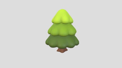 pine tree - buy royalty free 3d model bariacg 0b6efd9 green plant forest toon style toy prop spring christmas leaf print nature cartoon wood simple 3d print model - Mito3D