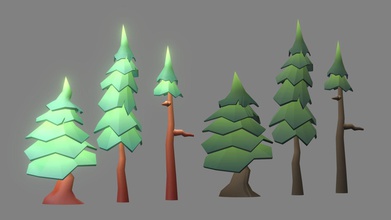 pine trees - 3d model meganveldt 5965c53 some made game 3d print model - Mito3D