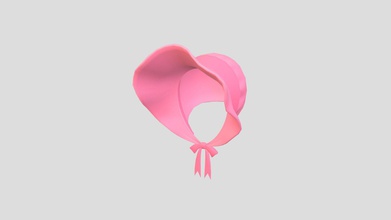 pink bonnet hat - buy royalty free 3d model bariacg f0fa92b 3ds max 2020 fbx obj files clean topology non-overlap uvs textures include base color normal roughness 2048x2048 png texture 1 608 poly 667 vert subdivision level 0 3d print model - Mito3D