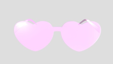 pink heart glasses - buy royalty free 3d model behnam gbehnamg 0b2d248 3d print model - Mito3D