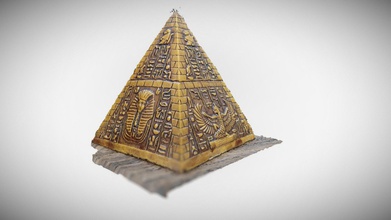 piramide egizia - 3d model sanaa ghallab sanaaghallab 72d6fb2 BM piccolo Hatıra di una realizzato legno e ha simboli faraonici sulla sua superficie base 8 cm ve %25 altezza 9 3d print model - Mito3D