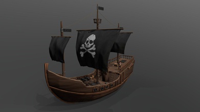 pirate ship - 3d model leodicarryo e3fae8e i&rsquo ve been working scene rendering last few month now whole project uploaded artstation final results modelled blender maya sculpted zbrush afterwards everything textured substance painter 3d print model - Mito3D