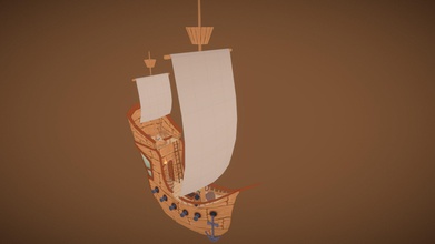 pirate ship - 3d model remedios malaga winterimmortal b67eb45 time wanted do little project which prepare use videogames so though making something old ships better than wood modeled autodesk maya has hand painted texture done photoshop 19 148 tris 8 950 objects 10 198 3d print model - Mito3D