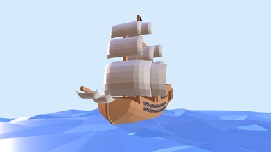 pirate ship - download free 3d model dartuchiwa 834ed05 3d print model - Mito3D