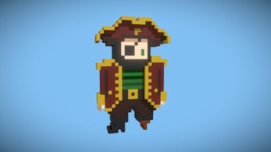 pirata voxel personaje modelo descargar gratis 3d avena sopa mariscos vi cac2ad2 3d print model - Mito3D