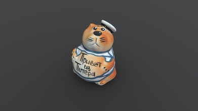 piter cat - download free 3d model nik nikska c65c795 funny clay has &ldquo hello stpetersburg &rdquo written his belly my mother got figurine town kronshtadt 2019 part grandfather s collection sailor figurines he been collecting over 50 years you may enjoy other models https sketchfabcom collections sailor-figurines created decimated agisoft metashape shot canon 2000d disclaimer do not own any copyrights frankly know might even work original acquired owned please follow license terms use commercial product 3d print model - Mito3D