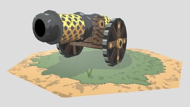 pixel cannon - 3d model boisterousnatur 6e9ce47 3d print model - Mito3D
