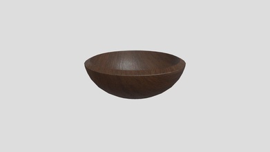 plain wooden bowl - download free 3d model sgnmz 0c84252 decorative all quads mesh no tris n-gons ready subsurface textures added 2k png files dimensions x y z 29 11 cm 3d print model - Mito3D
