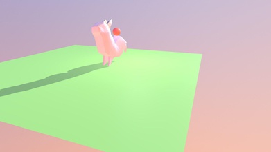 playful rabbit - version 10 3d model abhisharma 1270b52 my first attempt animation academic exercise tried create low poly trying play ball dropped 3d print model - Mito3D