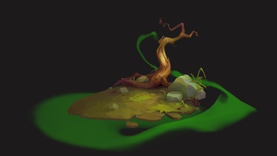 poisoned tree - lowpoly 3d model gemmatweedy 8a8b4f1 3d print model - Mito3D