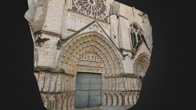 Poitiers catedral Principal Entrada porta 33 fotos 3d modelo feio Pato projeto aleroyresearch 6fcc084 3d print model - Mito3D