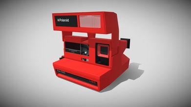 polaroid sun 600 lms lowpoly - download free 3d model gabstock b891b16 3d print model - Mito3D