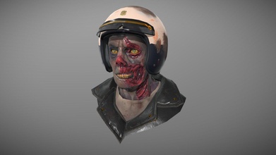 policía zombi cabeza 3d modelo lobodesable12 4401868 3d print model - Mito3D