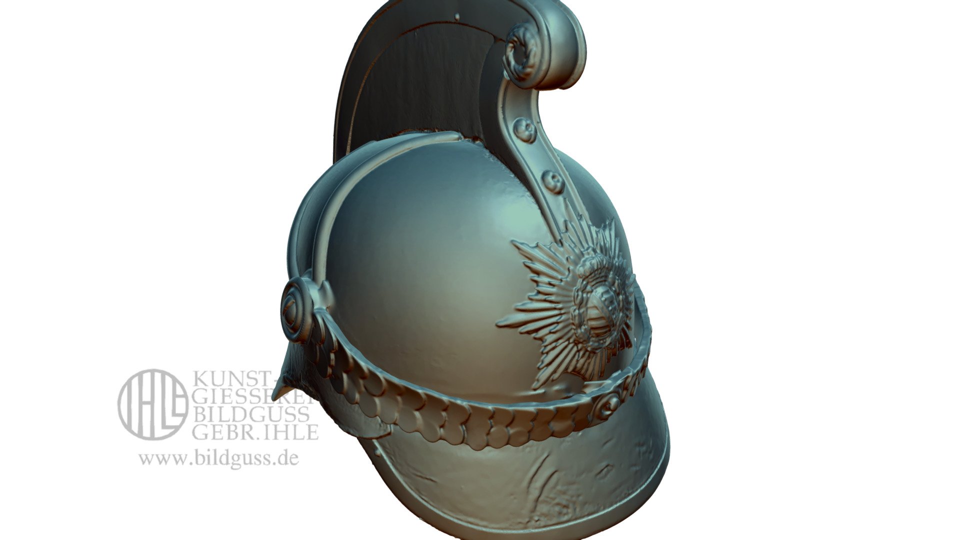 casco policia Sajonia histórico 3d modelo gussbronze b43c0d8 3D print model - Mito3D